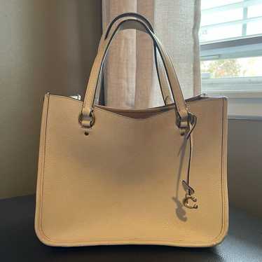 Authentic Ivory COACH Tyler Carryall 28 Pebble Le… - image 1