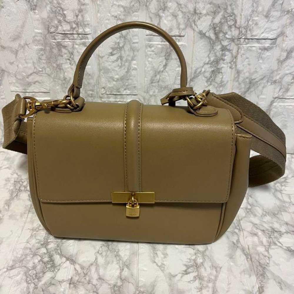 Mila Owen Grayish Beige Shoulder Bag Synthetic Le… - image 1