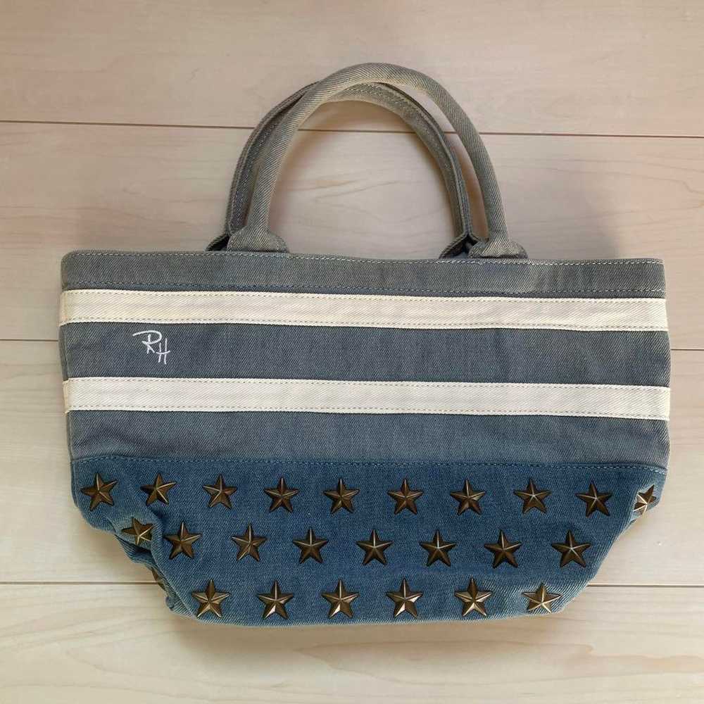 RH* Tote Bag Gray Star Pattern - image 1