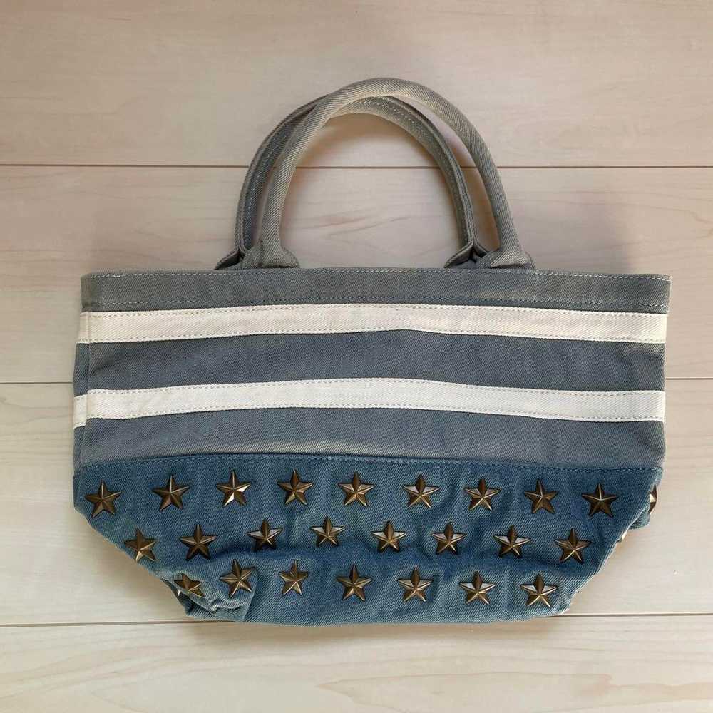 RH* Tote Bag Gray Star Pattern - image 2