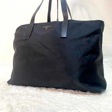 [Unused Grade] PRADA Handbag Nylon Black Boston B… - image 1