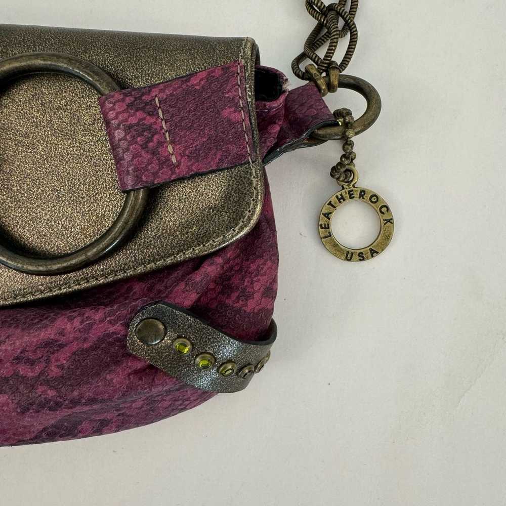 Leatherock Rare Vintage Baguette Shoulder Bag Emb… - image 4