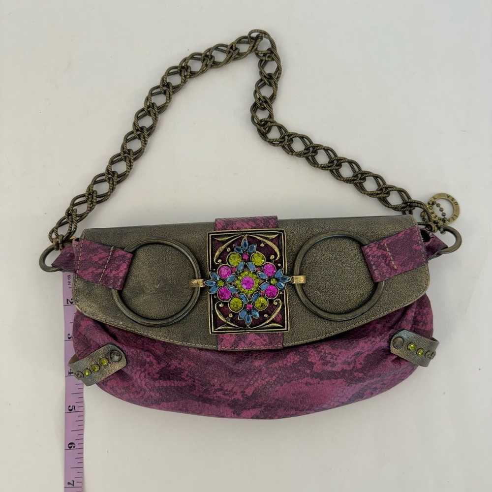 Leatherock Rare Vintage Baguette Shoulder Bag Emb… - image 7