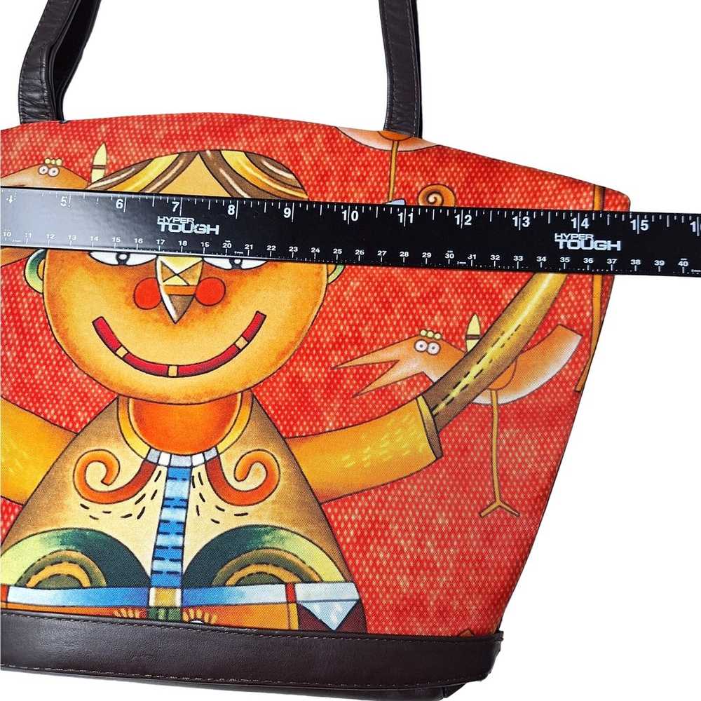 Pineda Covalin Tote Mexico 100% Silk Shoulder Bag… - image 5