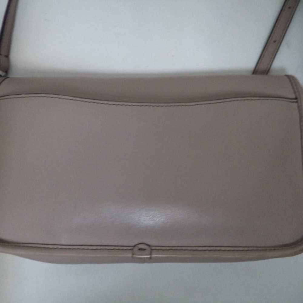 Coach Leather crossbody bag purse turn-lock taupe… - image 6