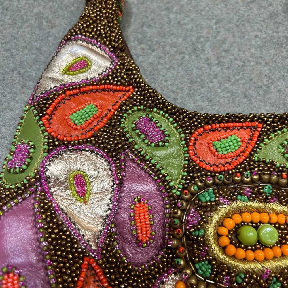 Mary Frances shoulder bag heavily beaded gorgeous - image 3