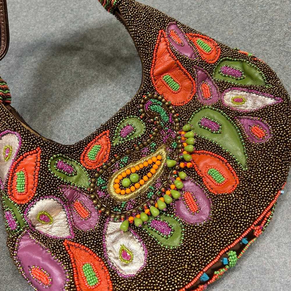 Mary Frances shoulder bag heavily beaded gorgeous - image 6