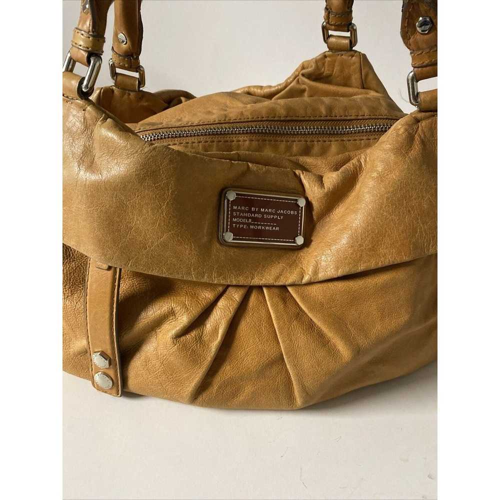 Marc by Marc Jacobs Twisted Groove Satchel Tan Br… - image 2