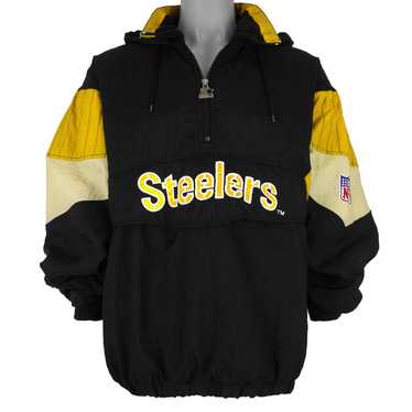 Starter - Pittsburgh Steelers Big Logo 1/4 Zip-Up… - image 1