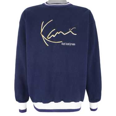 Karl Kani - Blue Embroidered Crew Neck Sweatshirt… - image 1