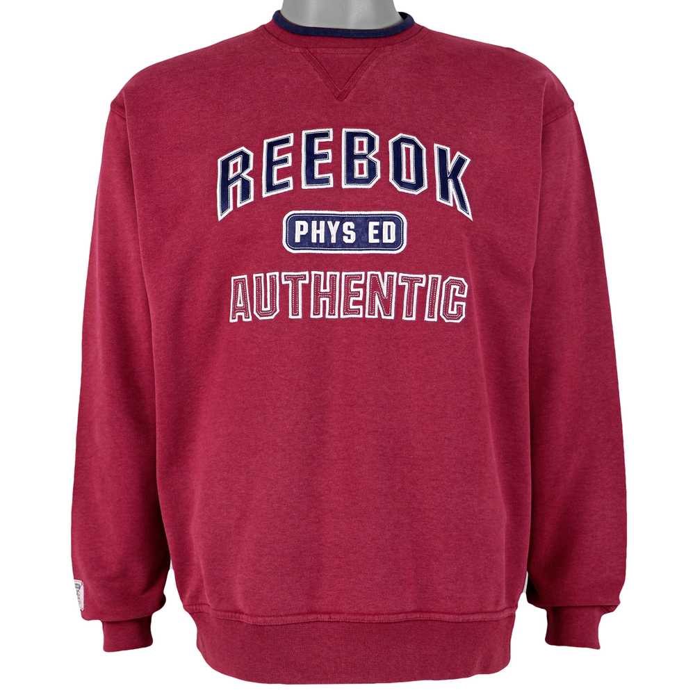 Reebok - Red Big Spell-Out Crew Neck Sweatshirt 1… - image 1