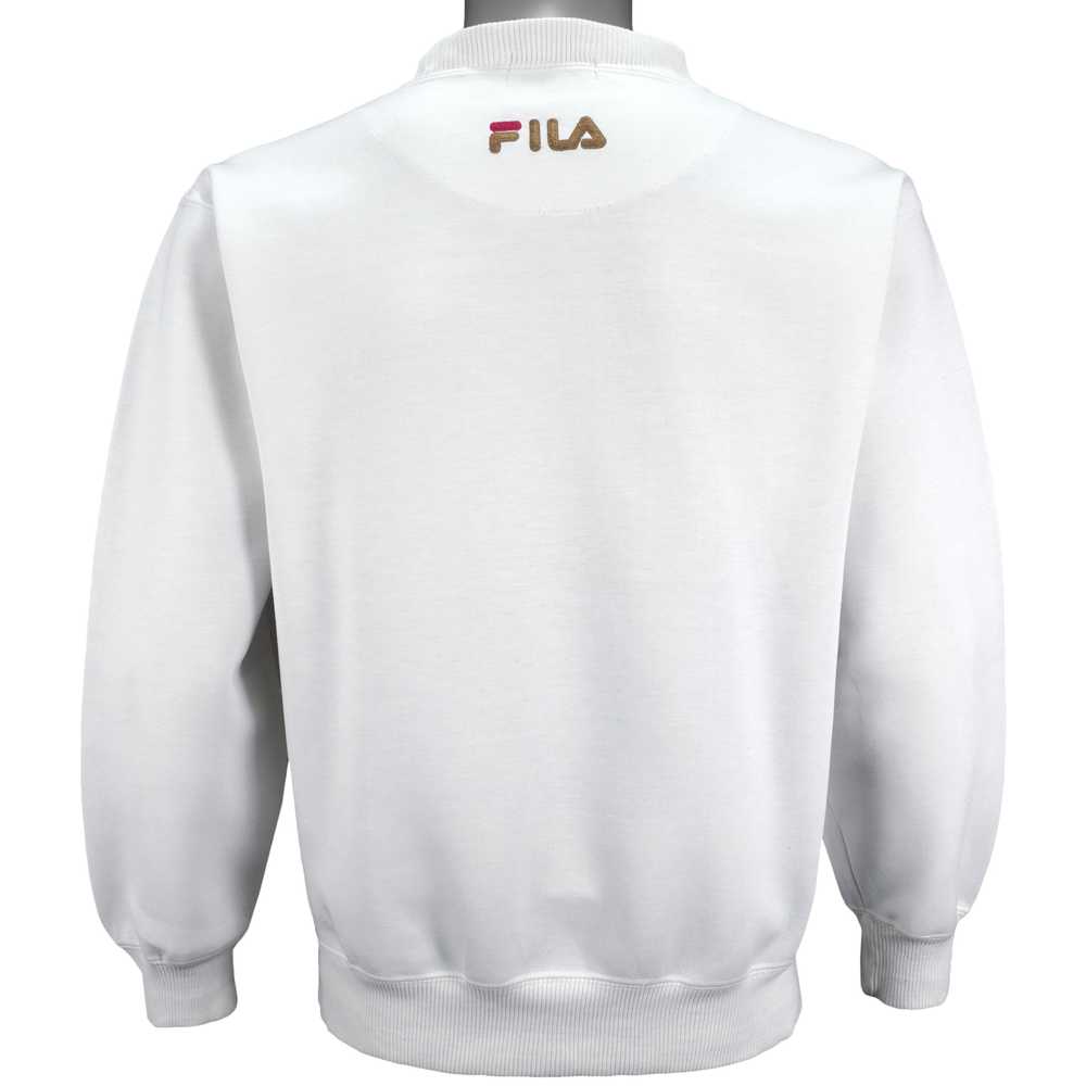 Fila - White Big Spell-Out Crew Neck Sweatshirt 1… - image 2