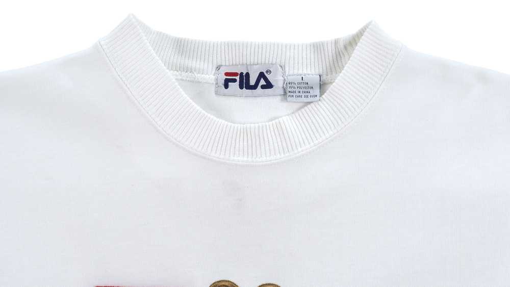 Fila - White Big Spell-Out Crew Neck Sweatshirt 1… - image 3