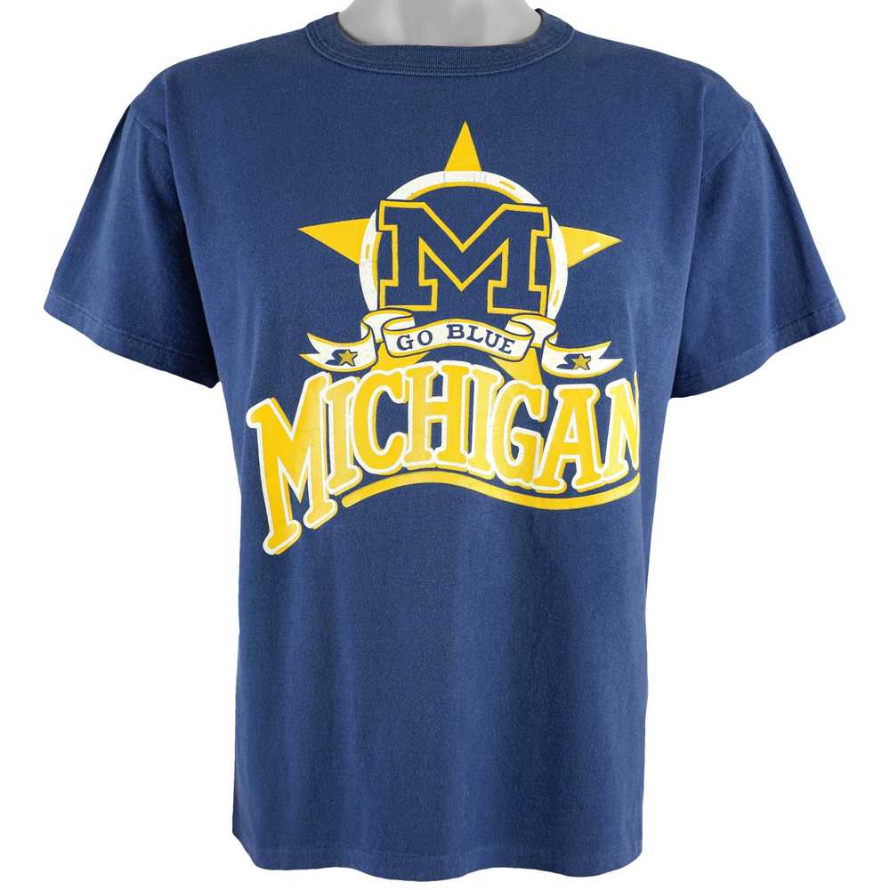 Starter - Michigan, Go Blue Spell-Out T-Shirt 199… - image 1