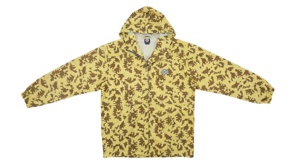 DC Shoes - Yellow Patterned Hooded Windbreaker 19… - image 1