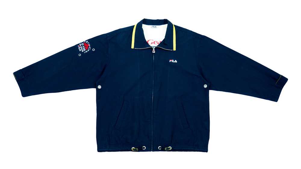 FILA - Dark Blue Sailing Denim Jacket 1990s Large - image 2