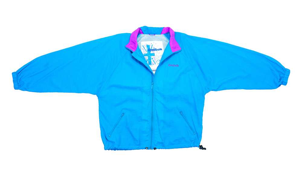 Reebok - Blue Lightweight Windbreaker 1990s Large - image 1