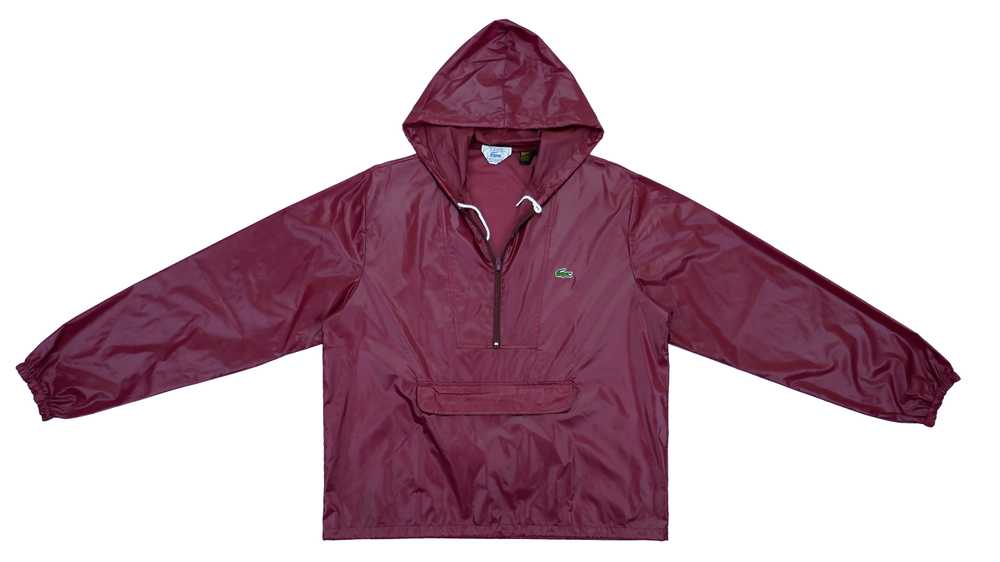 Lacoste - Dark Red IZOD 1/4 Zip Windbreaker 1990s… - image 1