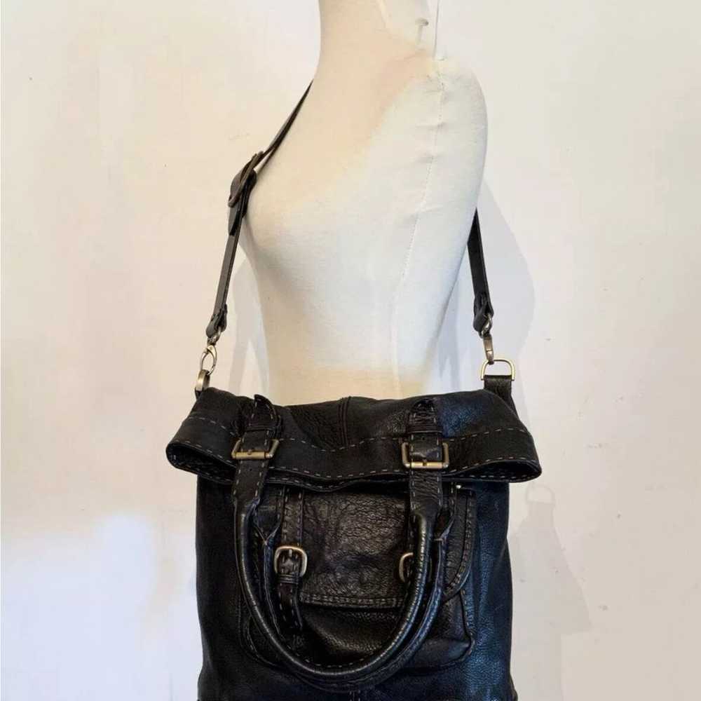 CARLA MANCINI LEATHER DYLAN TOTE BAG CROSSBODY~BL… - image 4