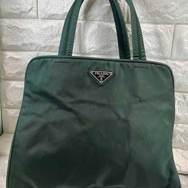 PRADA Green Nylon Handbag