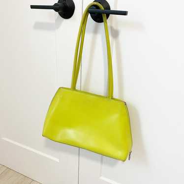 Furla Lime Neon Green Square Shoulder Bag