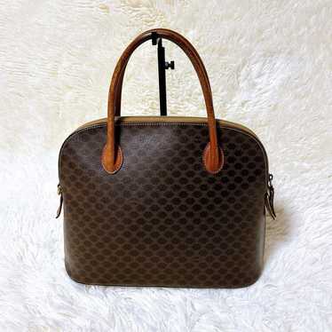 CELINE Macadam PVC Handbag Brown Macadam Pattern