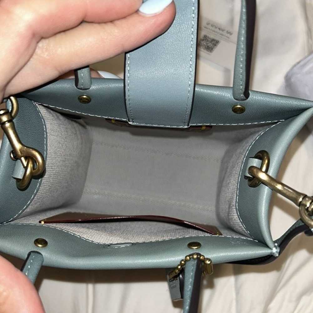 Coach Mini Cashin Tote Bag Sage Green - image 6