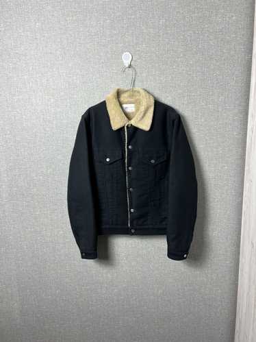 Hotsell Sandro Navy Trucker Jacket Shearling sherpa Lining M