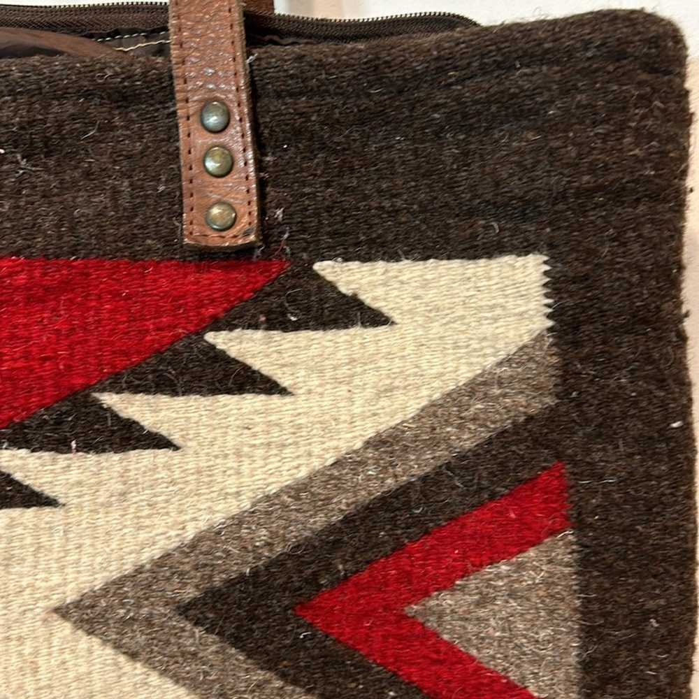 Vintage Navajo blanket bag oversize shoulder tote… - image 2