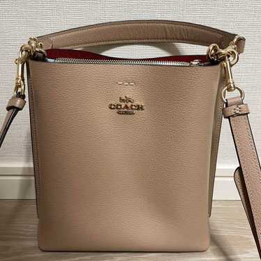 COACH Mory Bucket Bag 22 Beige 2-way Shoulder Bag - image 1