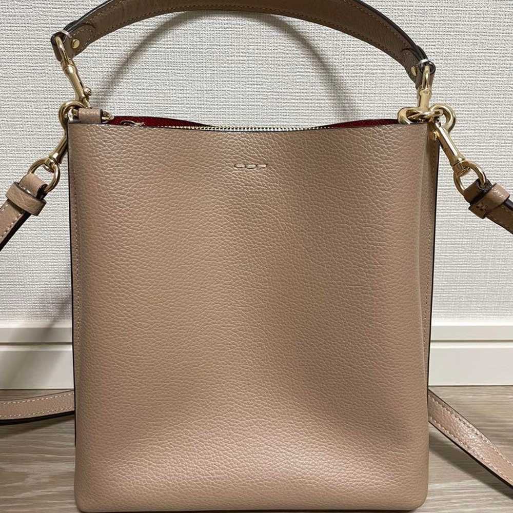 COACH Mory Bucket Bag 22 Beige 2-way Shoulder Bag - image 2