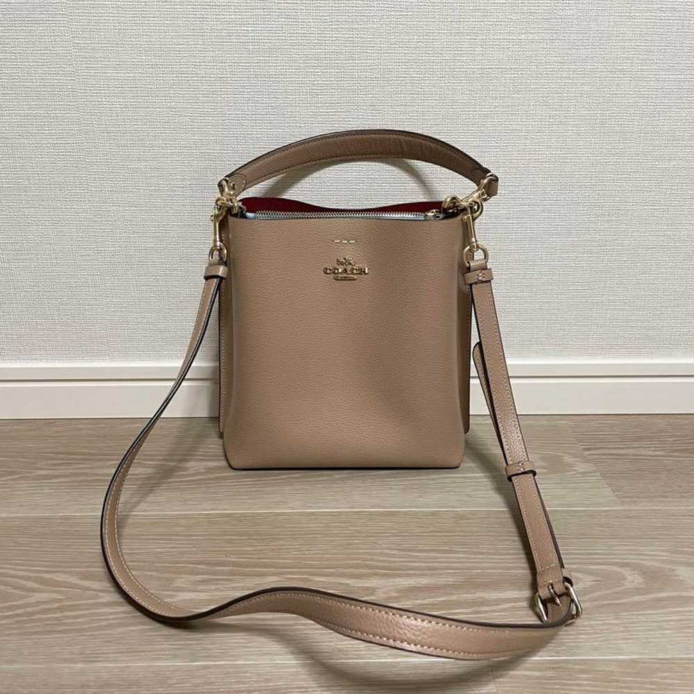 COACH Mory Bucket Bag 22 Beige 2-way Shoulder Bag - image 3