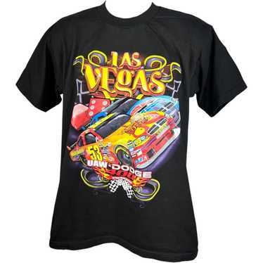 NEW 2004 VINTAGE 00s Las Vegas newest Nascar T Shirt Made In USA All Over Print Racing