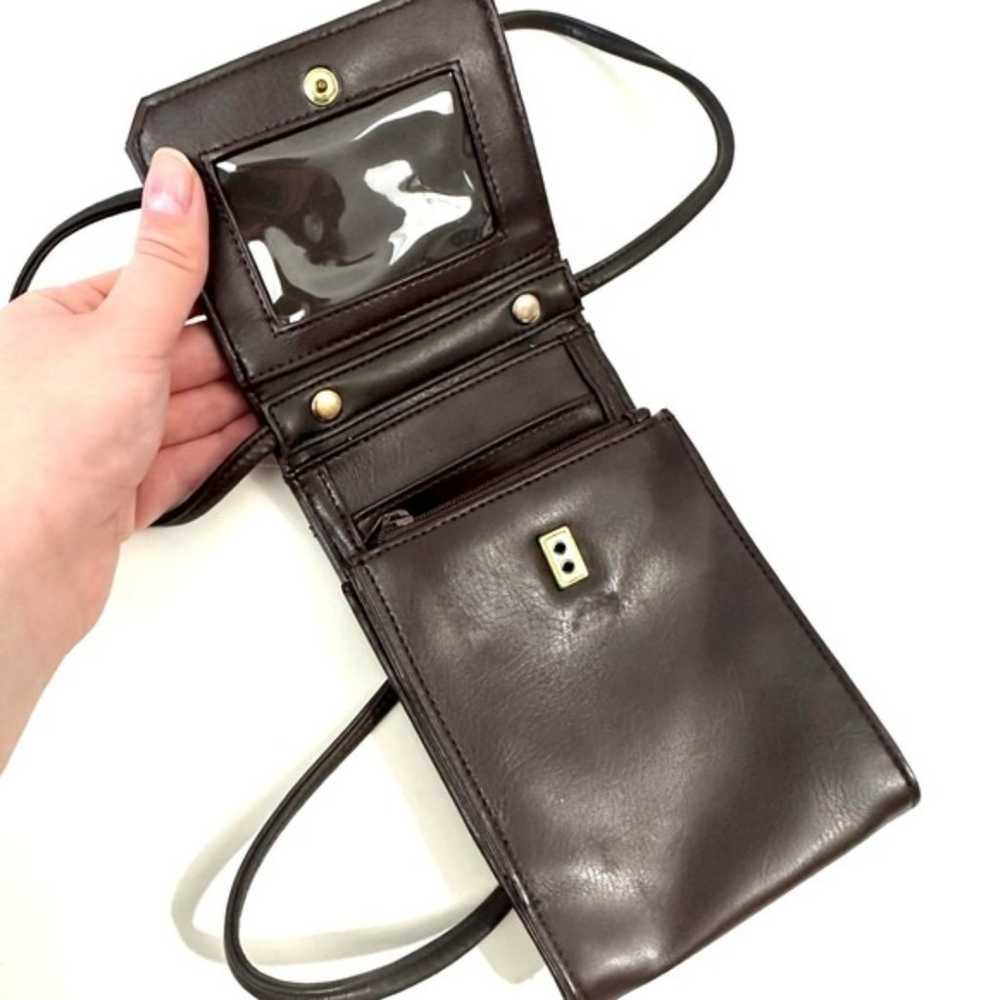 Liz Claiborne Vintage Brown Mini Shoulder Bag One… - image 10