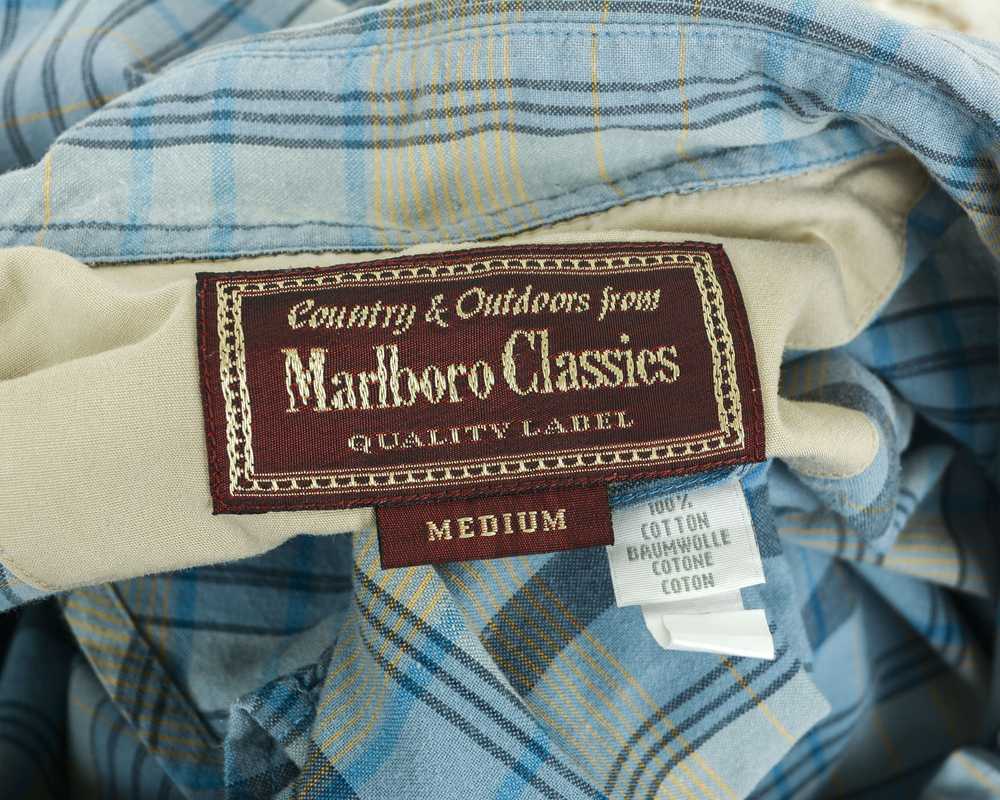 MCS × Marlboro Classics Casual Shirt M Cotton Che… - image 2