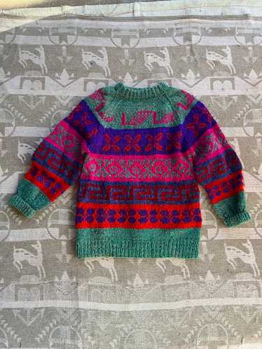 90’s bright and chunky wool knit