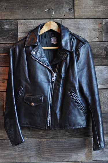 60s Black Beck Leather Moto Jacket | Femme XS/S