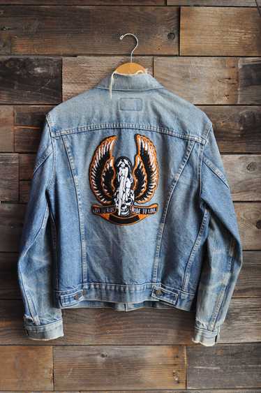 70s Harley Biker Patched Levi’s Denim Jacket | M/L