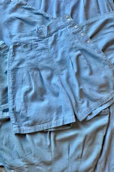 Vintage Chambray Side Button Shorts