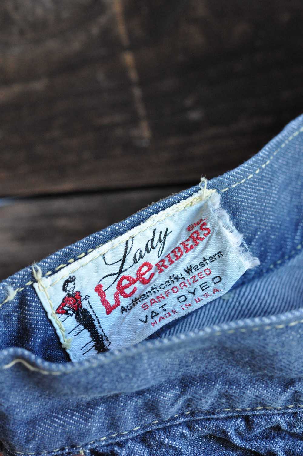 60s Vat Dyed Lady Lee Riders Jeans | 00/0 - image 4