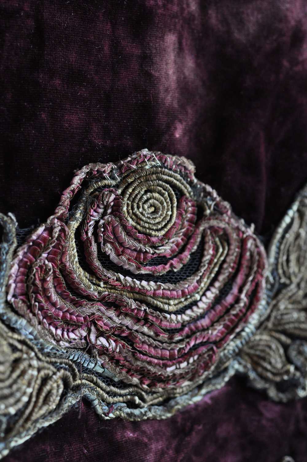 Antique Victorian Purple Velvet Soutache Bodice |… - image 5