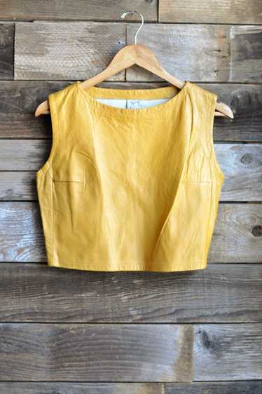 60s Jack Winter Cropped Leather Blouse | M