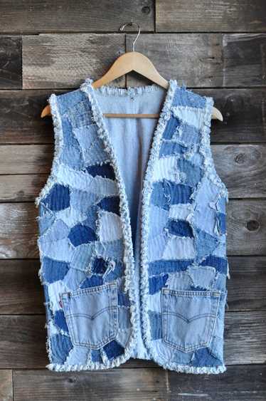 Vintage OOAK Handmade Patchwork Levi’s Denim Vest 