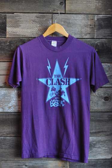 80s Purple The Clash T-Shirt | Small