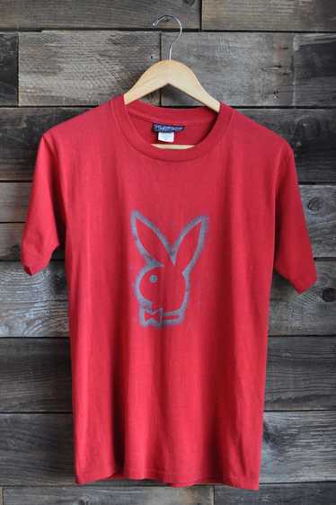 70s 80s Red Playboy Tee | M