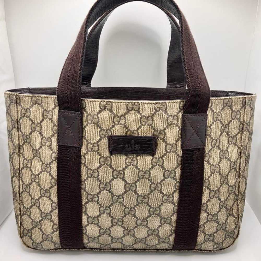 ☆Excellent Condition☆ GUCCI Tote Bag GG Supreme A… - image 2