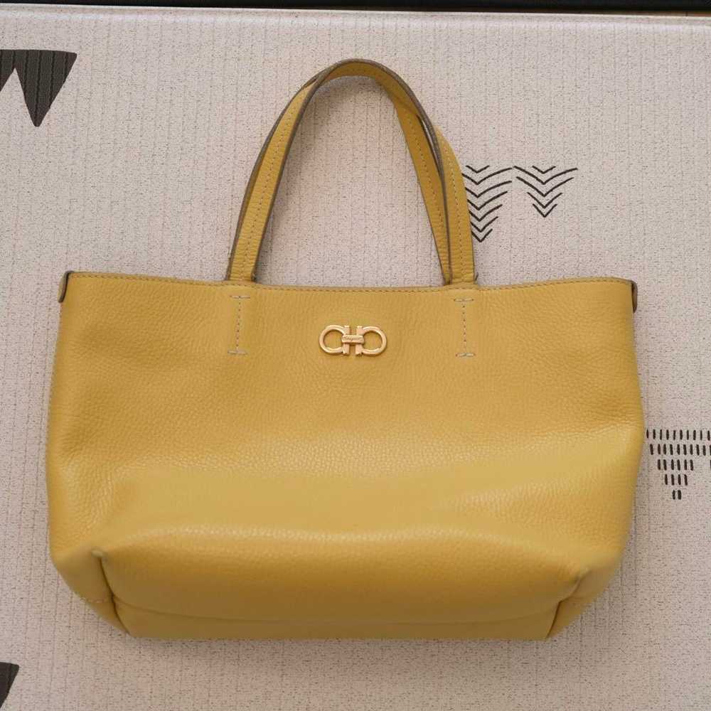 Ferragamo Yellow Leather Tote Bag - image 1