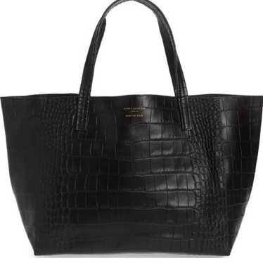 Kurt Geiger Violet Croc Embossed Leather Tote