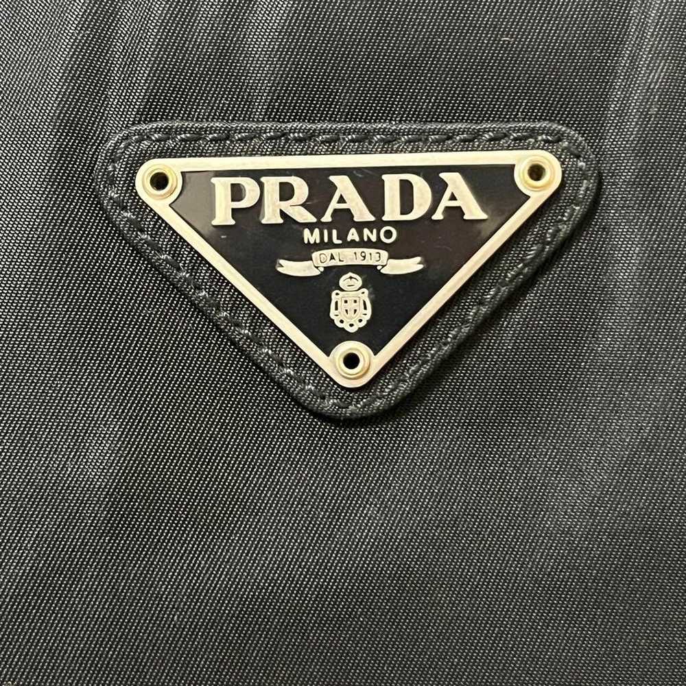 PRADA Handbag Tote Triangle Logo Nylon Black - image 3