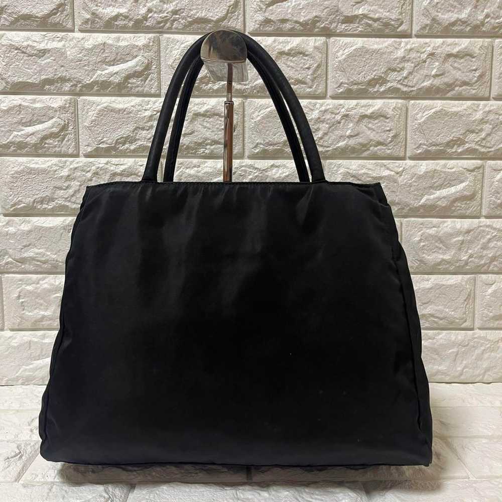 PRADA Handbag Tote Triangle Logo Nylon Black - image 6